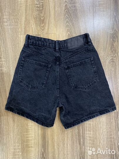 Джинсовые шорты zara mom 34