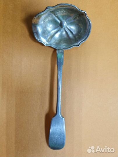 Антикварный Серебряный половник для