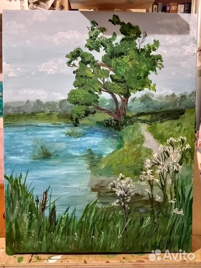 Картина гуашью