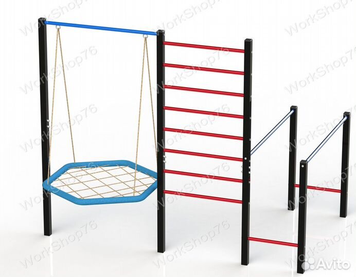 Уличный турник брусья шведская стенка качели