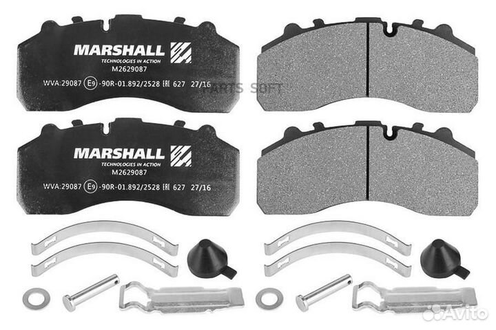M2629087* Колодки торм к-т с уст комп WVA 29059 29087 29196 29201 29202 29278 29331