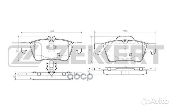 Колодки торм. диск. задн. MB C-Class (S203) 04