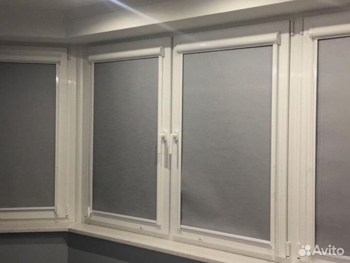 Рулонные шторы с установкой без сверления