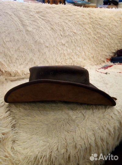Шляпа мужская кожаная