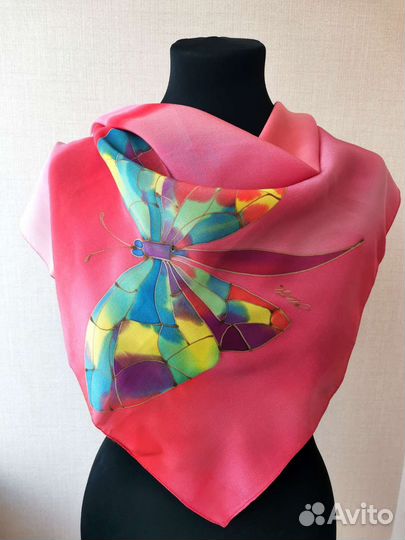 Шёлковый платок новый батик ручная роспись