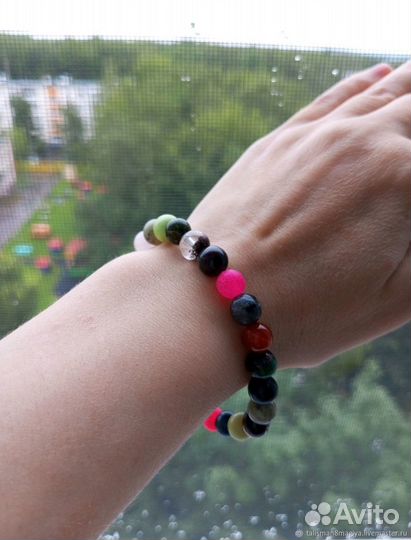 Браслет ручной работы личный подбор камней