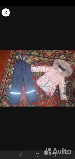 Зимний костюм на девочку 104