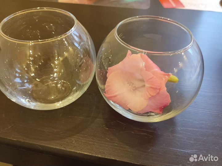 Ваза шар стекло, 1 штука, 10см, в отличном сост