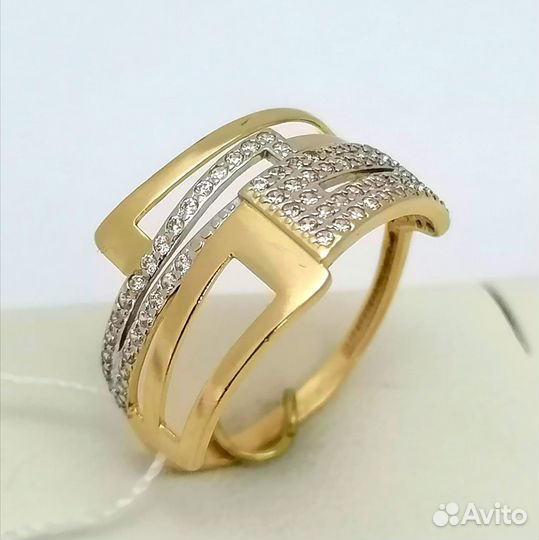 Кольцо / размер 19 / 2,42г / Золото585 / фианиты к