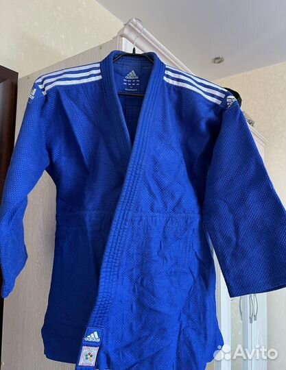 Кимоно для дзюдо синие адидас оригинал
