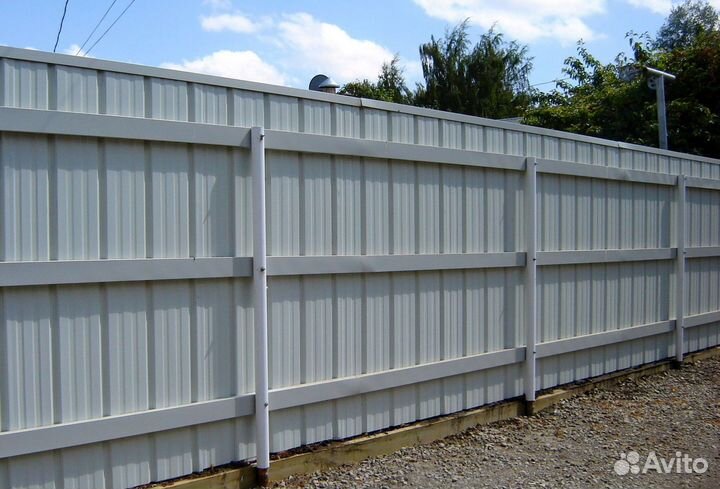 Забор из профнастила с установкой