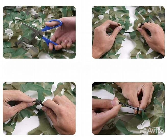 Маскировочная, солнцезащитная сетка 3х6, камуфляж