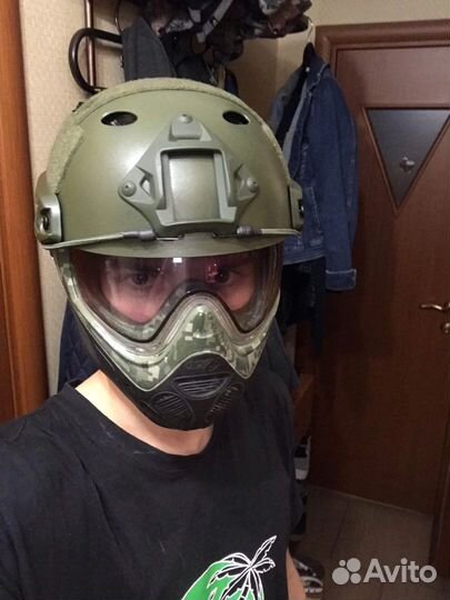 Страйкбольная маска с шлемом