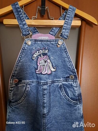 Комбинезон джинсовый р. 110