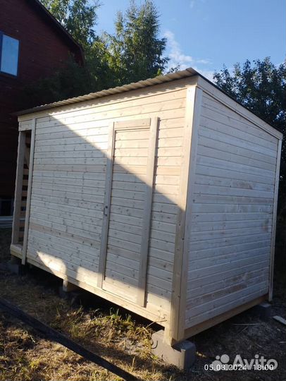 Бытовки хозблоки с дровником 6на3