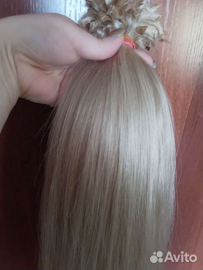 Волосы для наращивания 50 см блонд