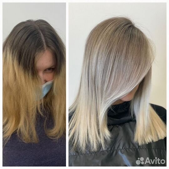 Окрашивание и стрижки (air touch, амбре, шатуш)