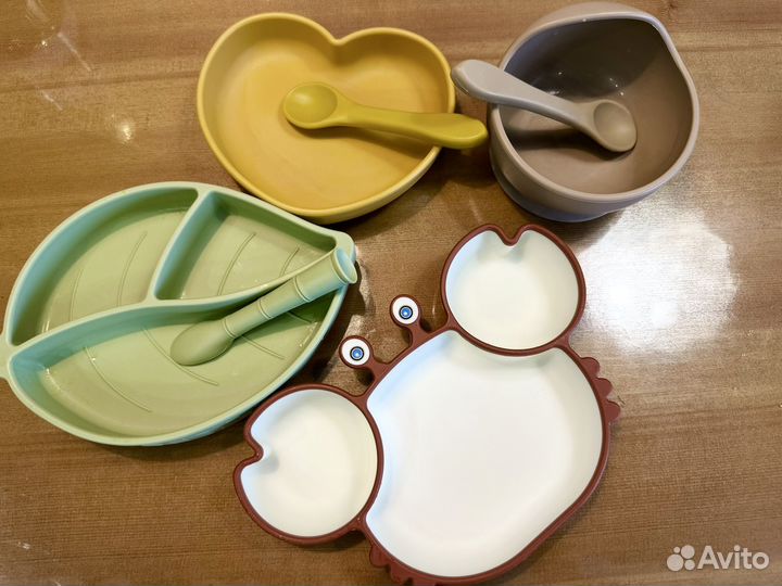 Детская посуда для кормления силиконовая