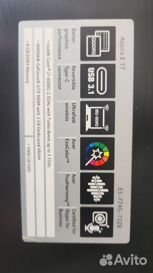 Ноутбук Aspire 17 E5-774G