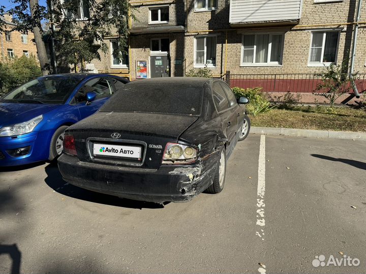 Hyundai Sonata 2.0 AT, 2004, битый, 190 000 км