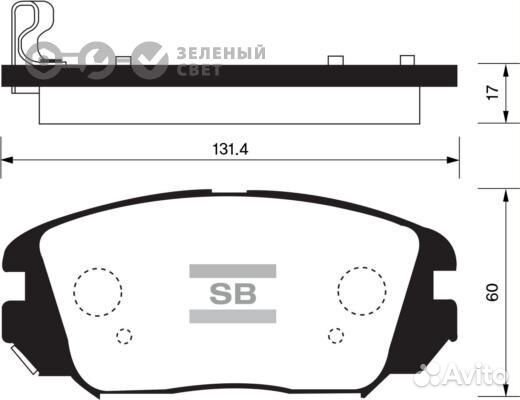 Sangsin brake SP1182 Колодки тормозные передние hy