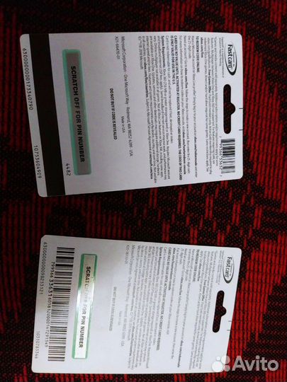 Карты оплаты xbox live gold (USA)