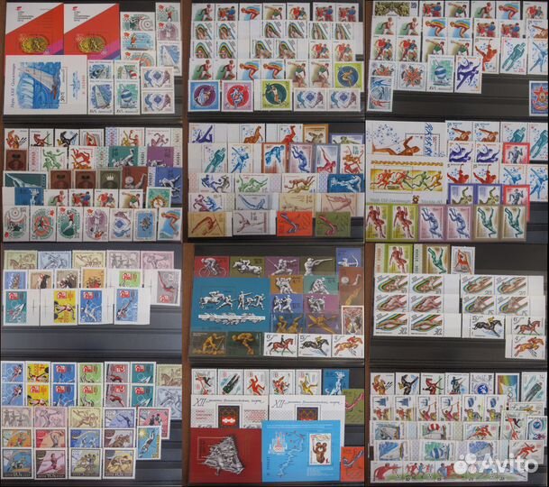 Марки СССР. Спорт. 1960-1989 (чбн)