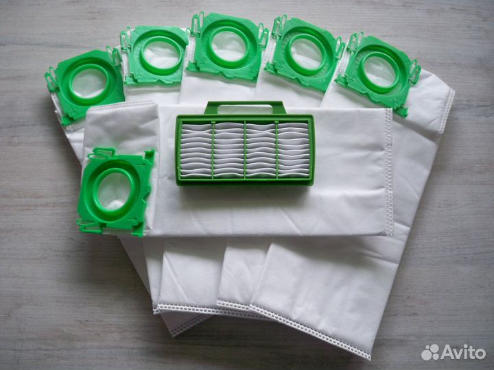 Мешки для пылесоса Bork V7D1 - 6 штук + Фильтр