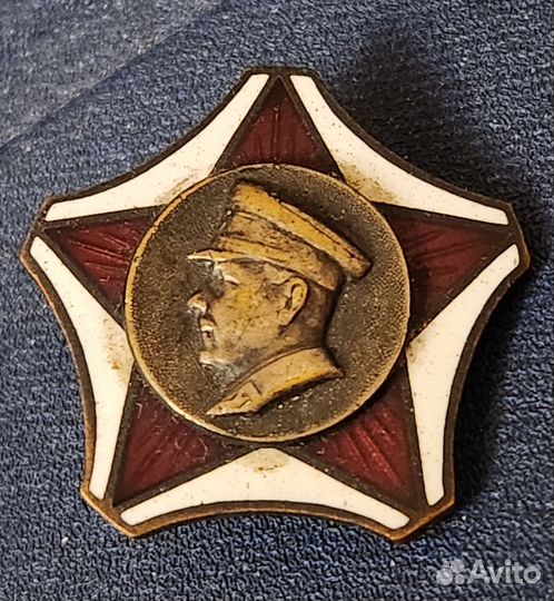 Редкий знак СССР, звезда с Климом Ворошиловым