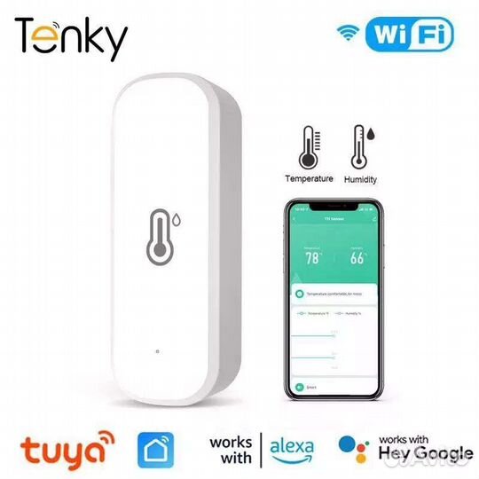 Датчик температуры и влажности Tuya Wi-Fi zigbee