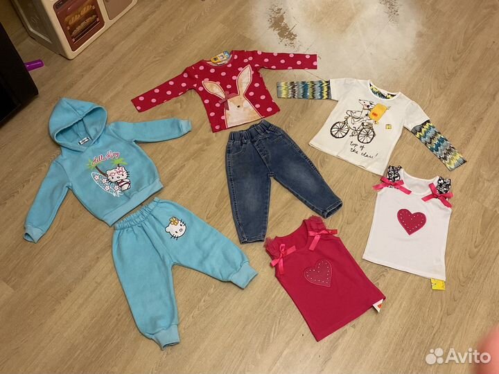 Вещи пакетом на девочку 80-86