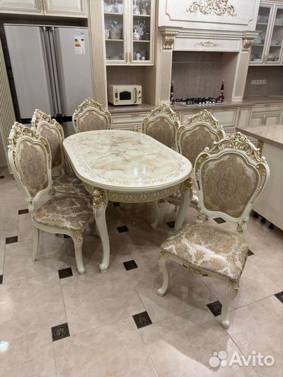 Стол «Роза» голд / Кухонный стол и стулья / столы