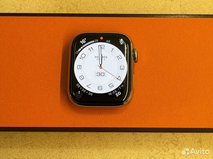 Часы Hermes Apple Watch 9 Hermes 45mm Silver