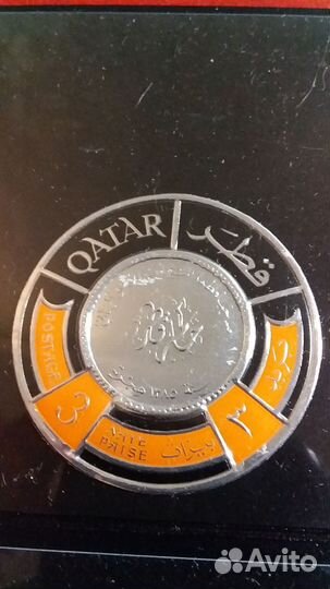 Почтовые марки на фольге (круглые) Катар и Бурунди