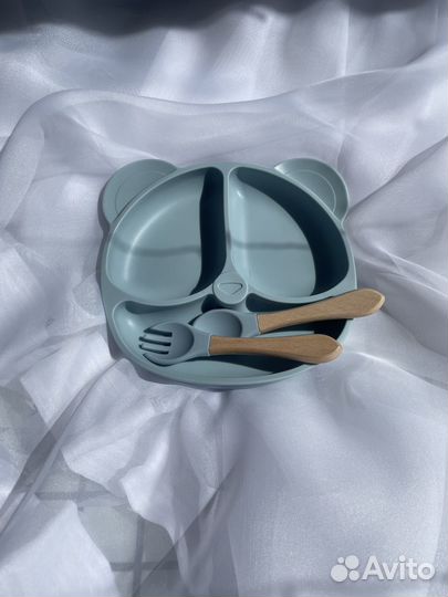 Набор детской силиконовой посуды