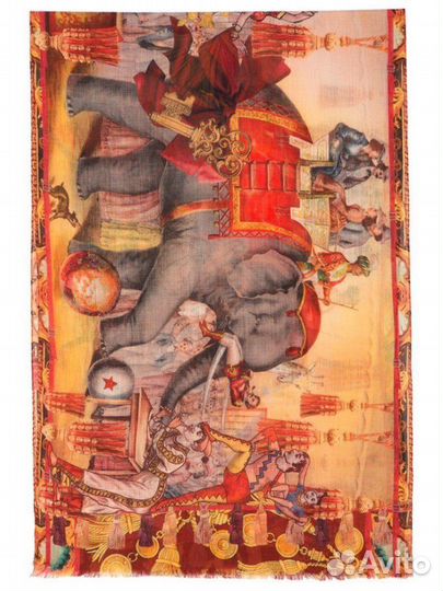 Павловопосадский палантин набивной 80х230см