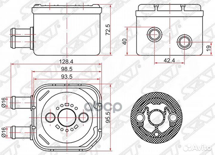 Радиатор масляный audi A3 96-01/A4 95-05/A6 97