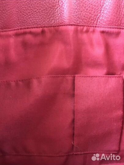 Сумка натуральная кожа красная