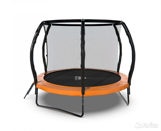 Батут Kengoo II 2,44 м с сеткой и лестницей