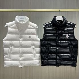 Жилетка Moncler глянцевая с капюшоном