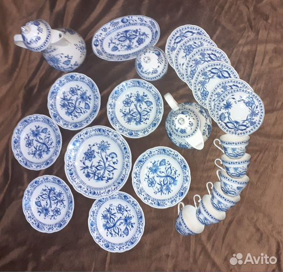 Мейсен чайно-кофейный сервиз. 23 предмета