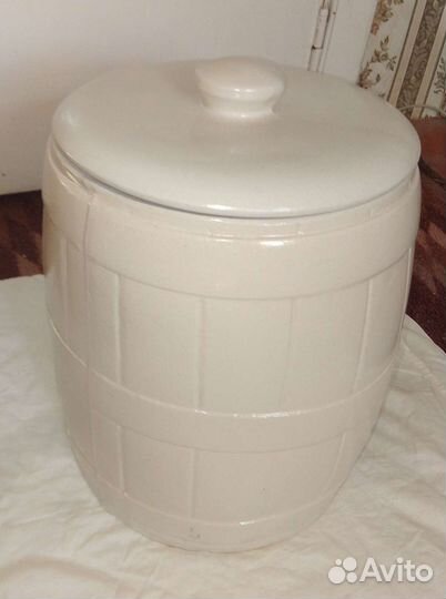 Бочка керамическая с крышкой 15 л СССР