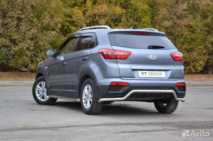 Hyundai Creta защита заднего бампера