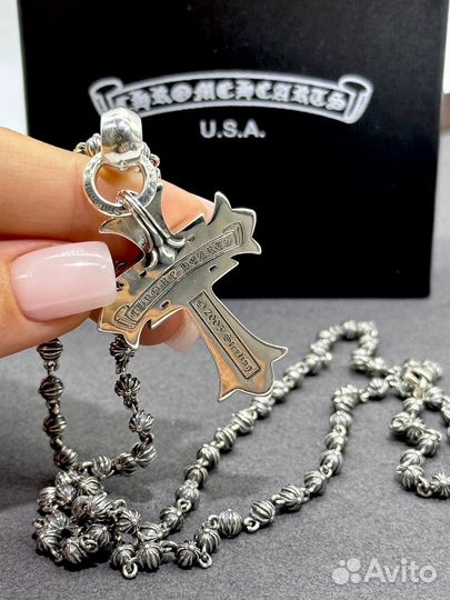 Крест кулон chrome hearts