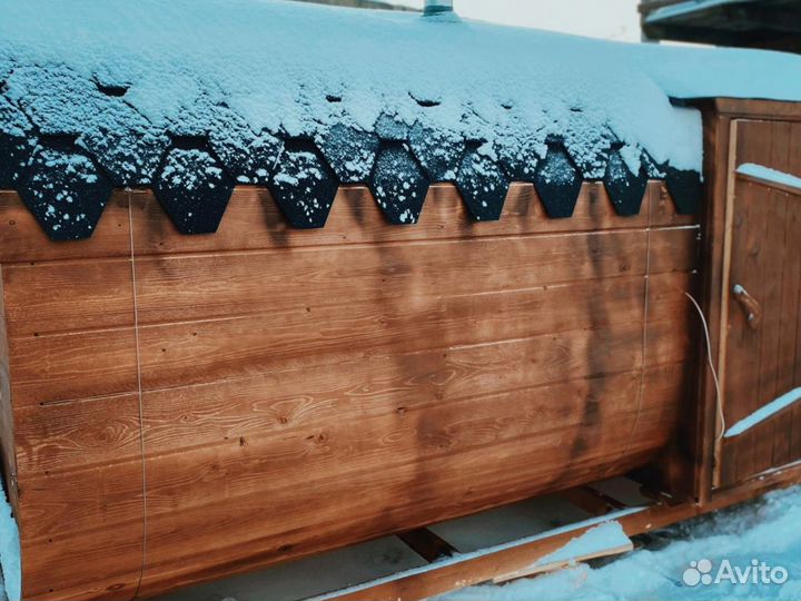 Баня-бочка квадро в наличии