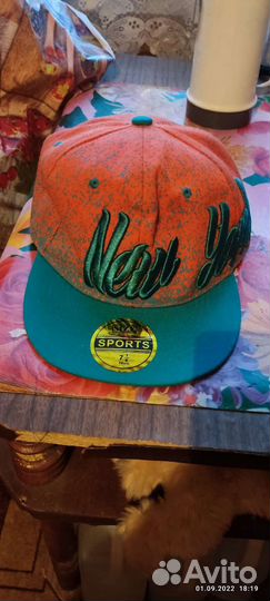 Кепкa New York c плоским козырьком.58см