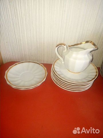 Неполный сервиз чайный Вербилки (золотая лента)