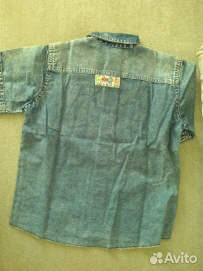 Детская рубаха джинсовая облегчённая летняя
