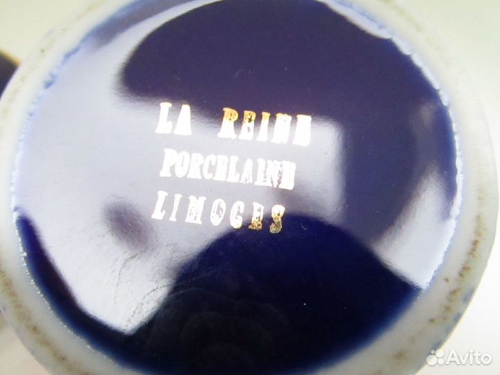 Шкатулка кобальт золото лимож limoges