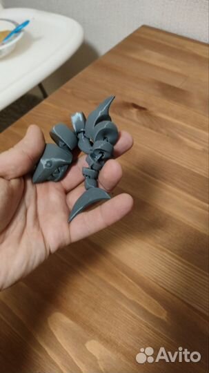 Акула подвижная 3d